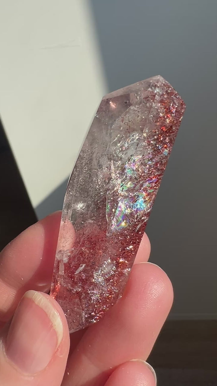 High Quality Sparkly Red Hematite included Quartz (2) | 24.5g