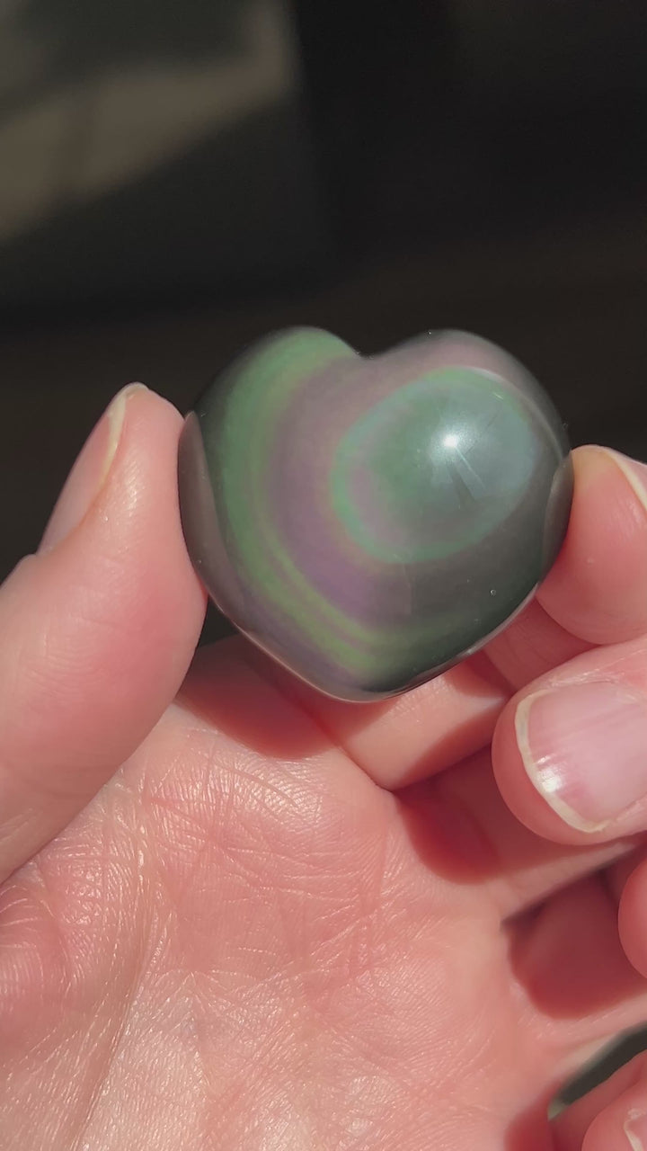 Rainbow Obsidian Heart (43)