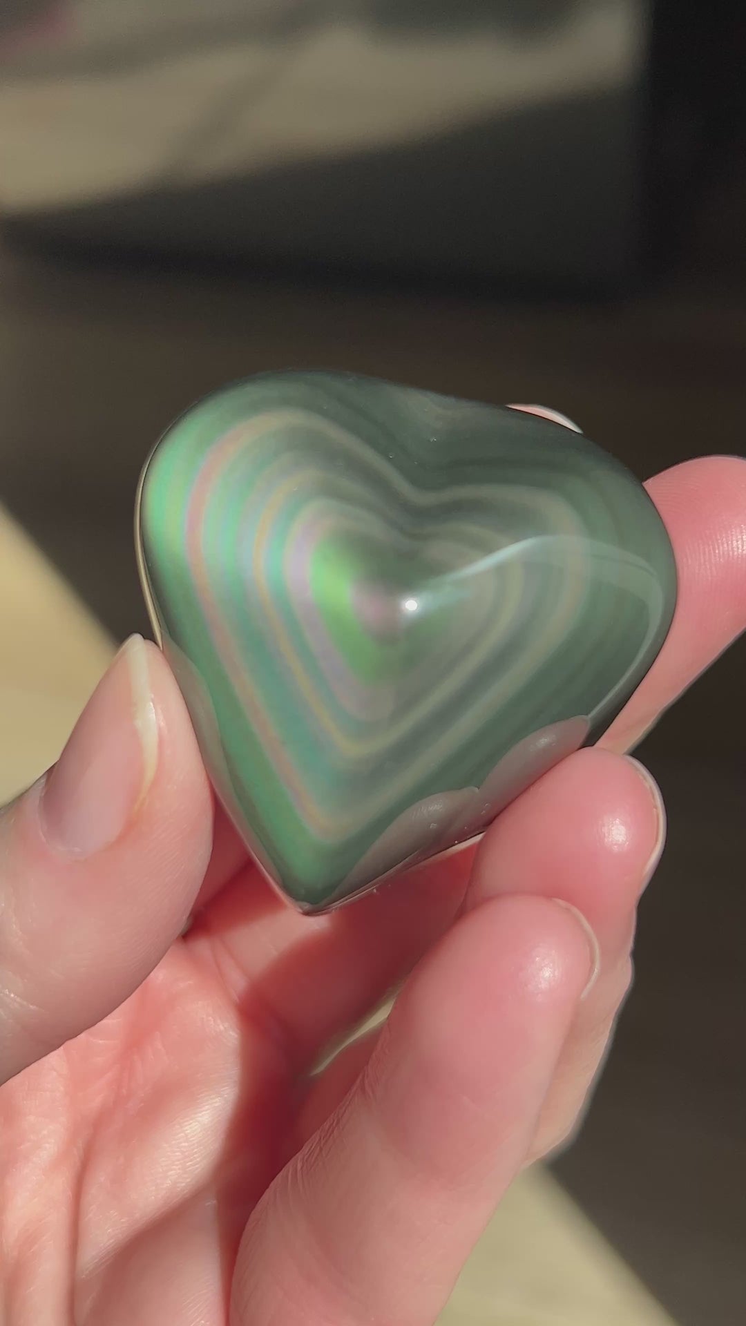 Rainbow Obsidian Heart (33) | 60.2g